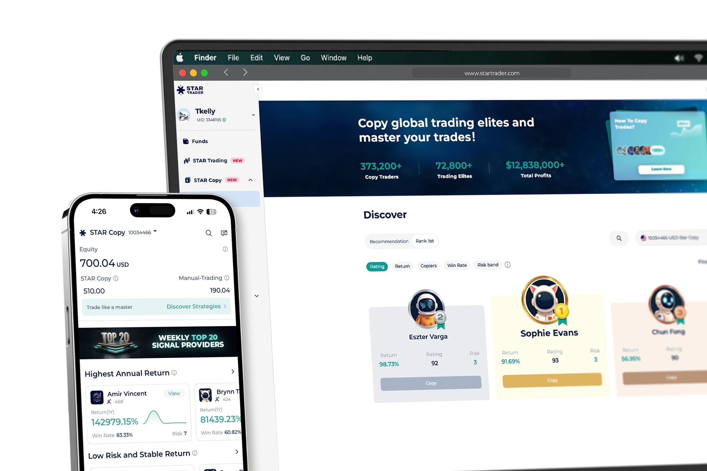 STARTRADER COPY TRADING APP